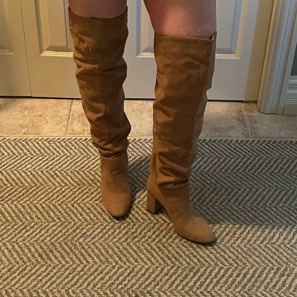 H&M Nwt Tan Knee-High Boots